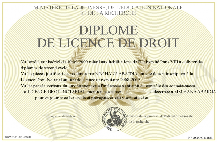 diplome licence